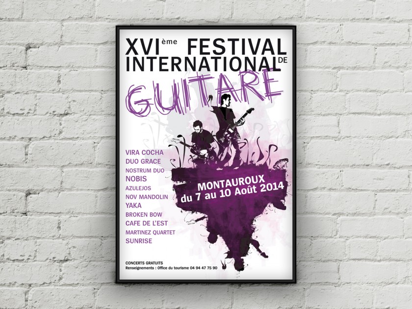 affiche, festival international de guitare de montauroux