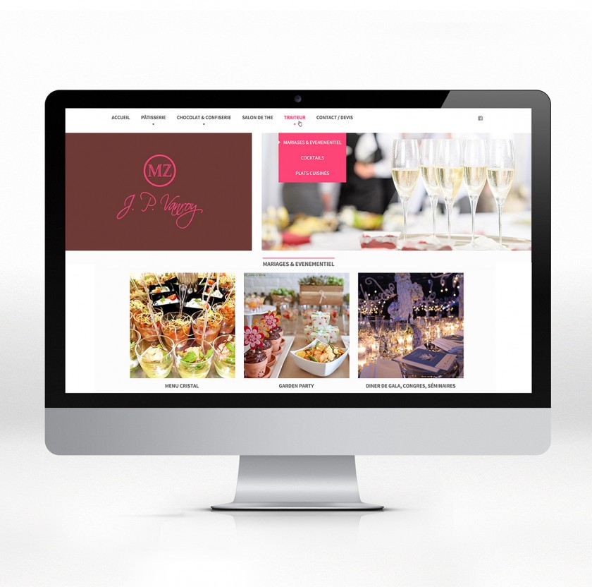 site web, wordpress, patissier, traiteur